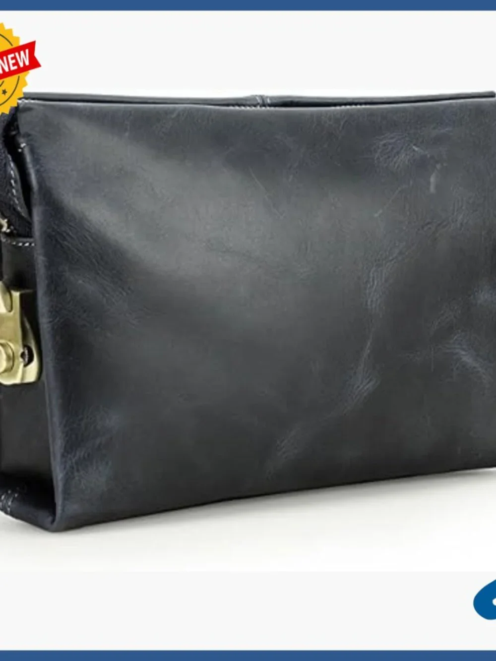 Leather Anti-Theft Clutch Bag with Lock, Large Capacity Travel Purse for Men